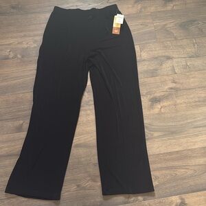 Cold water Creek Travel Knit black plants size PL